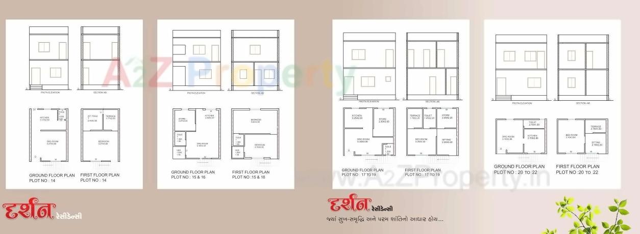 Layout of real estate project Darshan Residency located at Bakrol, Anand, Gujarat