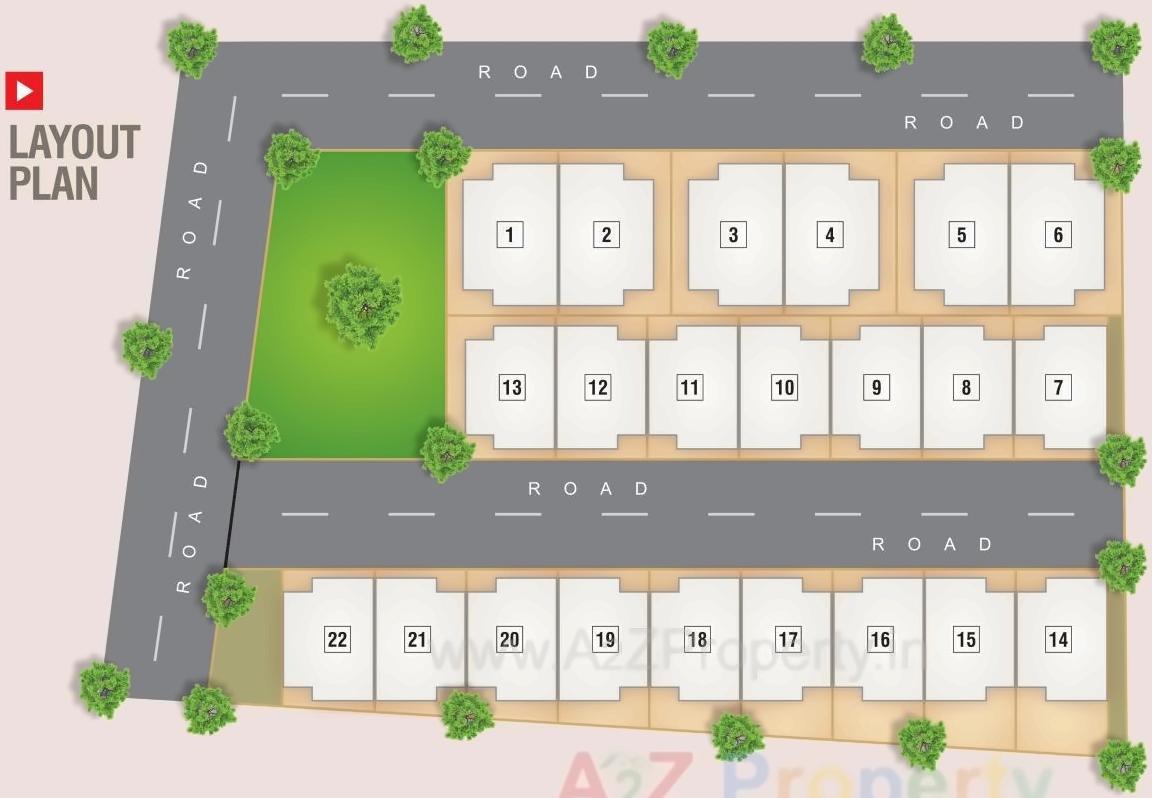 Layout of real estate project Darshan Residency located at Bakrol, Anand, Gujarat