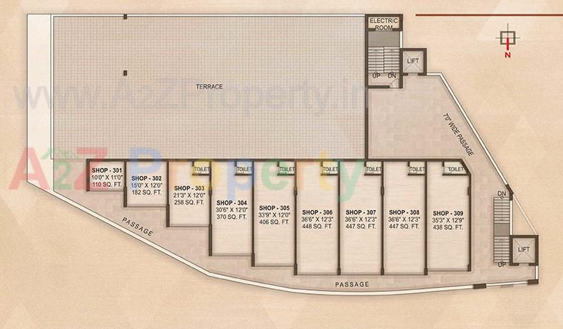 3D Elevation of real estate project Gajanan The Business Hub located at Vallabh-vidhyanagar, Anand, Gujarat