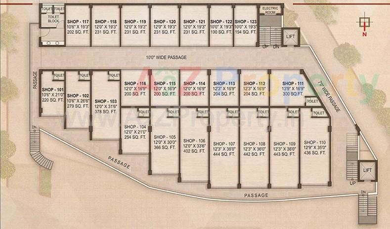 3D Elevation of real estate project Gajanan The Business Hub located at Vallabh-vidhyanagar, Anand, Gujarat
