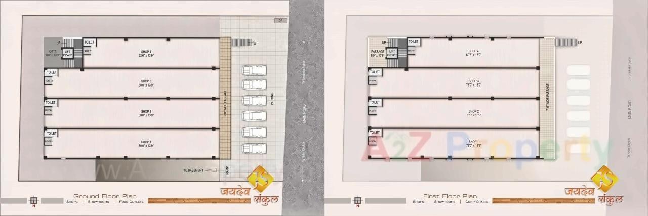 Layout of real estate project Jaydev Sankul located at Vallabh-vidhya-nagar, Anand, Gujarat