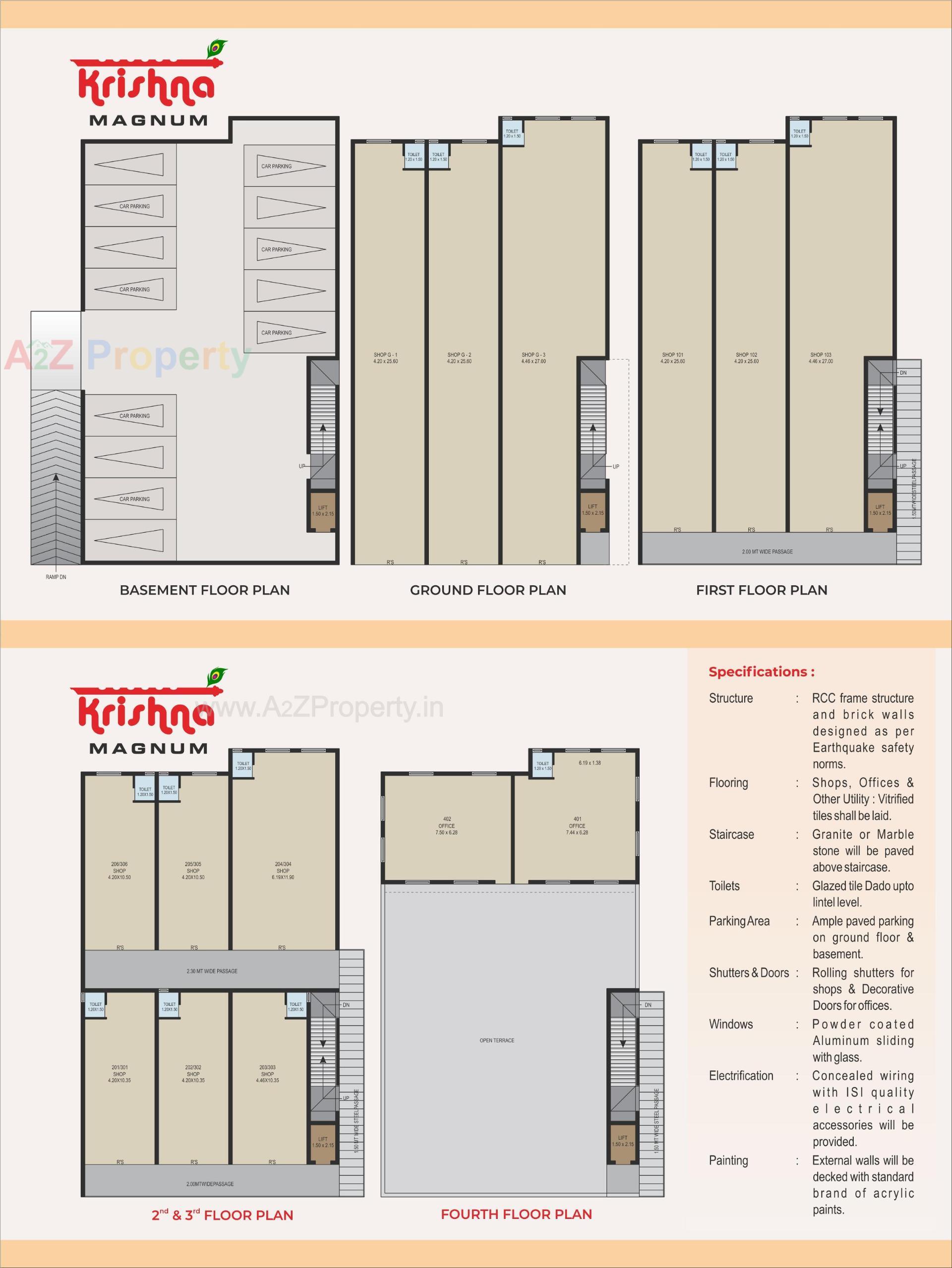 Layout of real estate project Krishna Magnum located at Vallabh-vidhyanagar, Anand, Gujarat