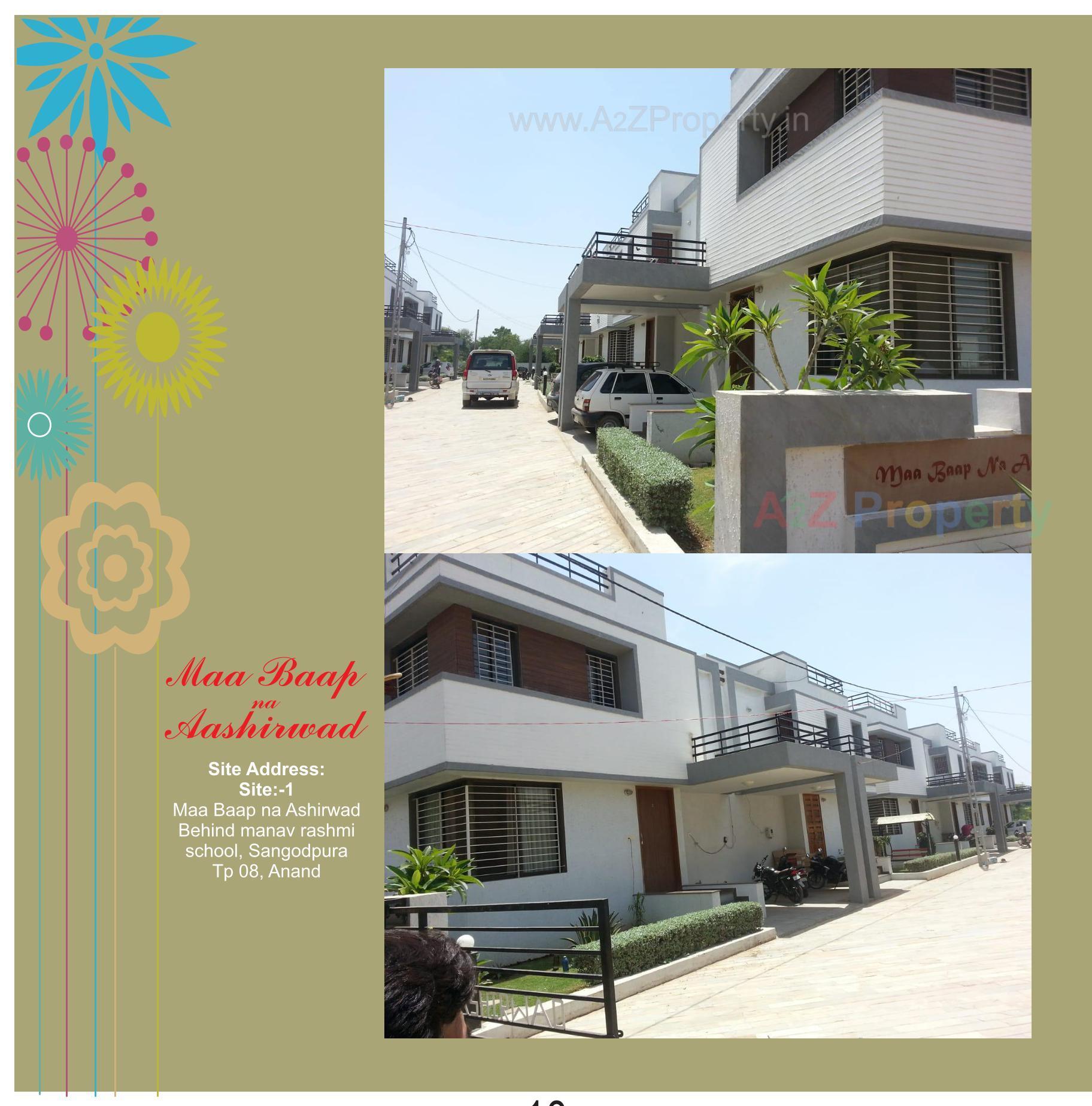 3D Elevation of real estate project Maa Baap Na Aashirwad located at Borsad, Anand, Gujarat
