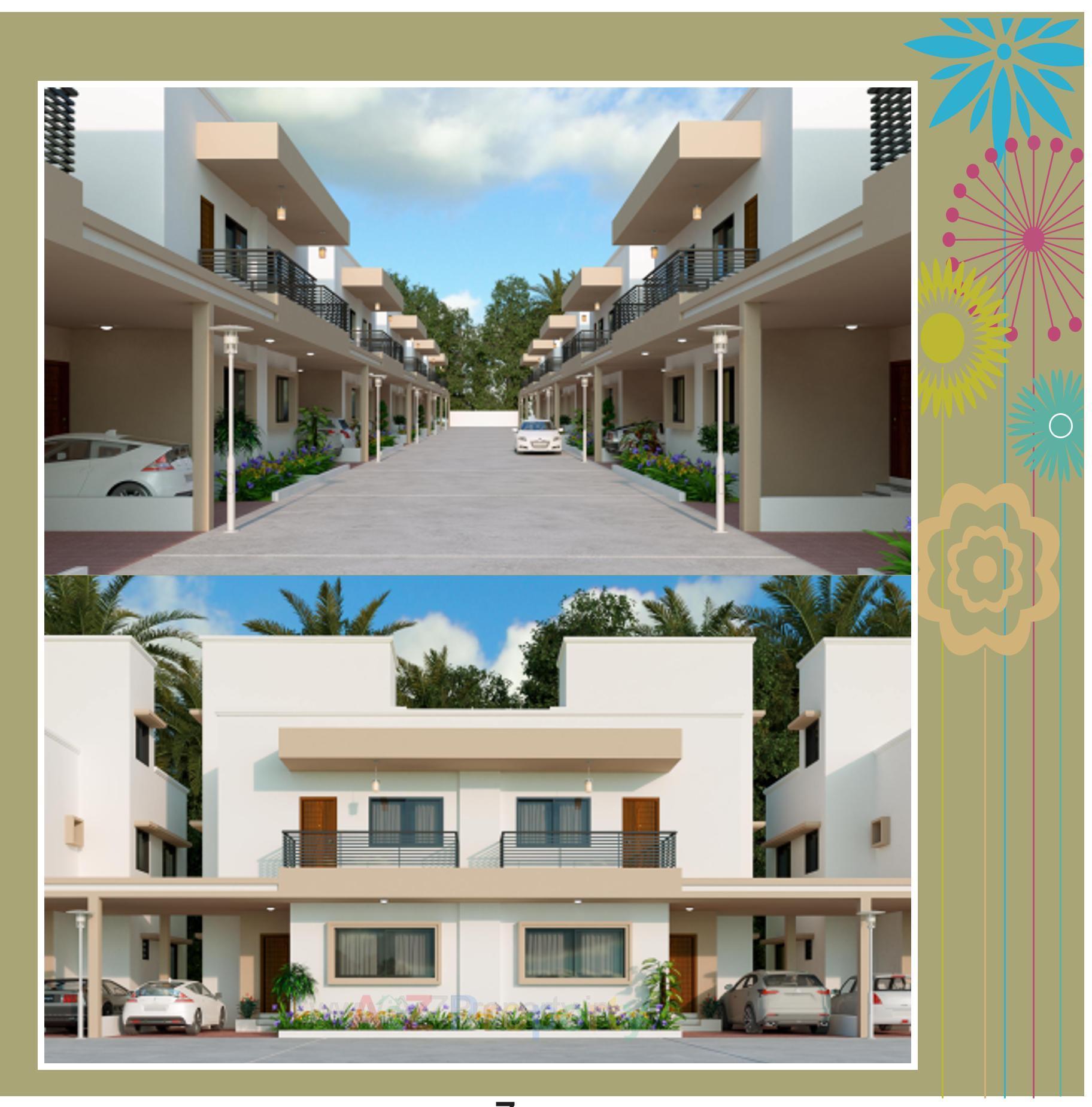 3D Elevation of real estate project Maa Baap Na Aashirwad located at Borsad, Anand, Gujarat