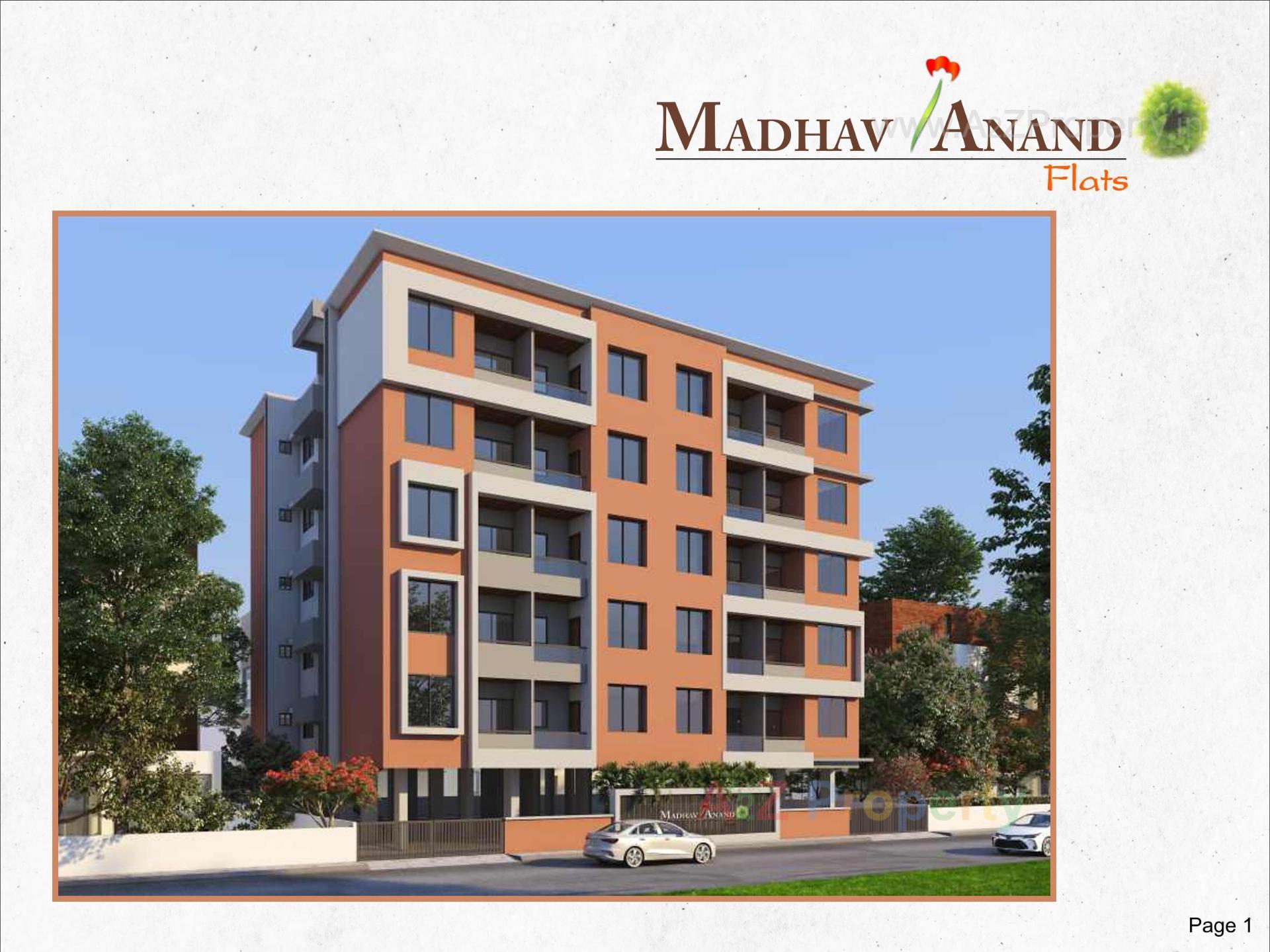 3D Elevation of real estate project Madhav Anand Flats located at Vallabh-vidhyanagar, Anand, Gujarat