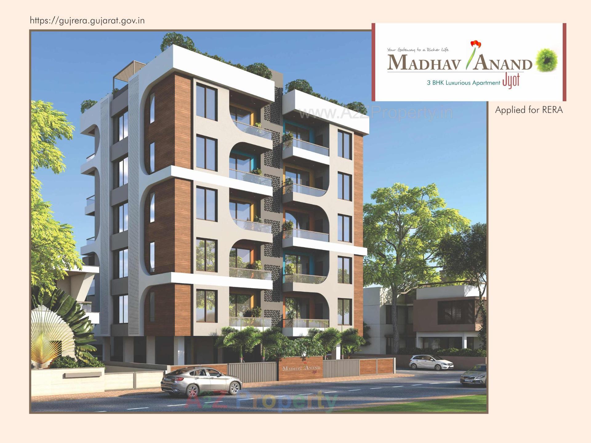 3D Elevation of real estate project Madhav Anand Jyot located at Vallabh-vidyanagar, Anand, Gujarat
