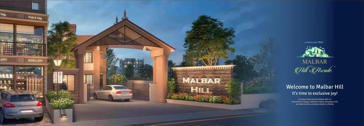 3D Elevation of real estate project Malbar Hill   Arcade located at Bakrol, Anand, Gujarat