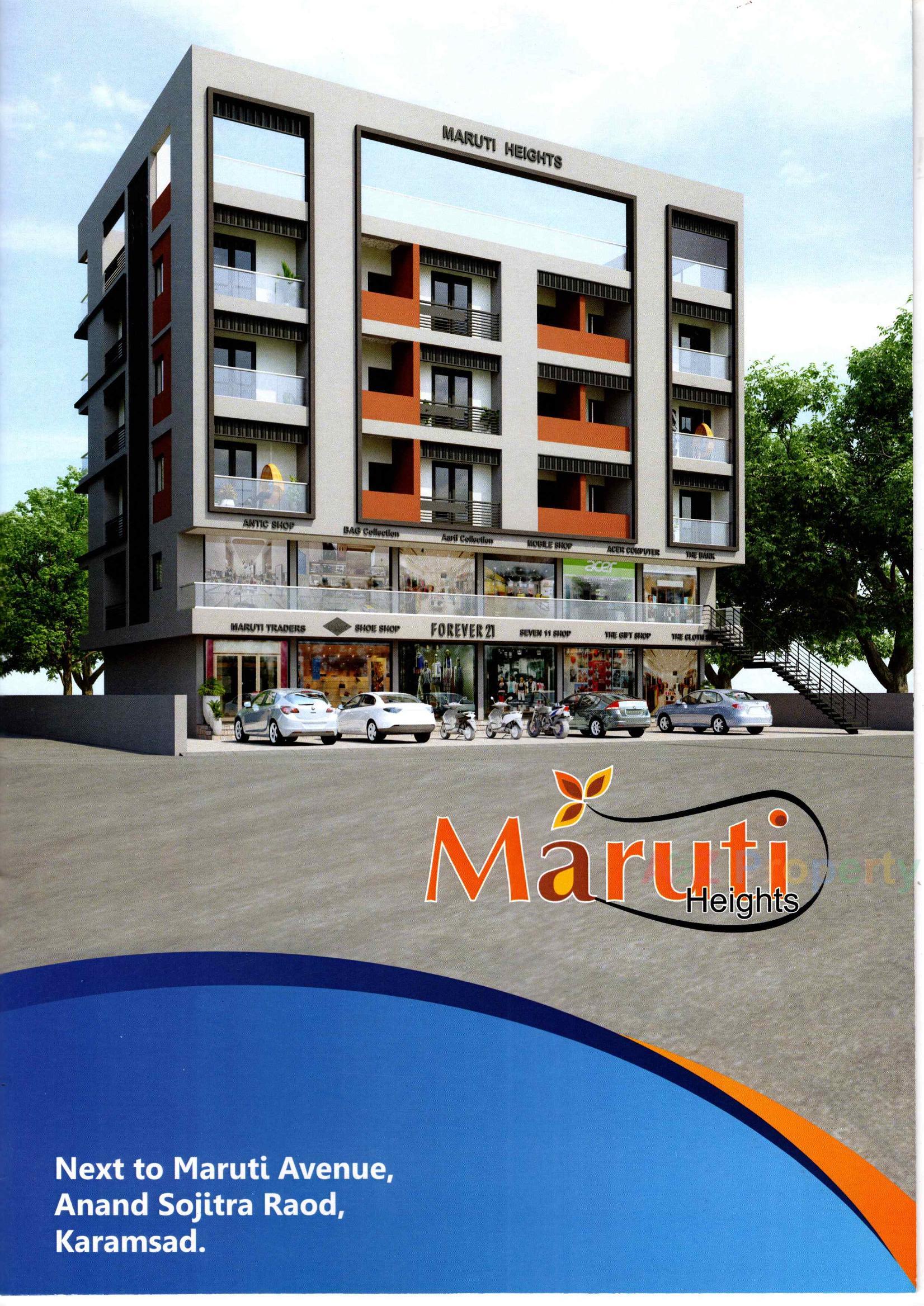 3D Elevation of real estate project Maruti Heights located at Karamsad, Anand, Gujarat