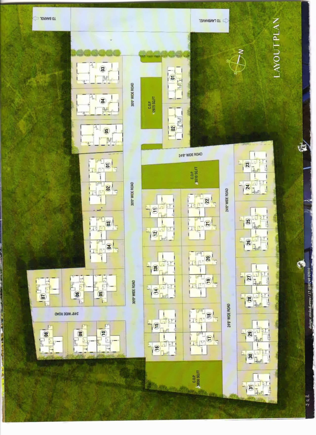 Layout of real estate project Narayan Exotica located at Bakrol, Anand, Gujarat