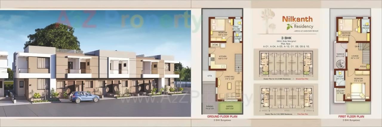 Layout of real estate project Nilkanth Residency located at Anand, Anand, Gujarat