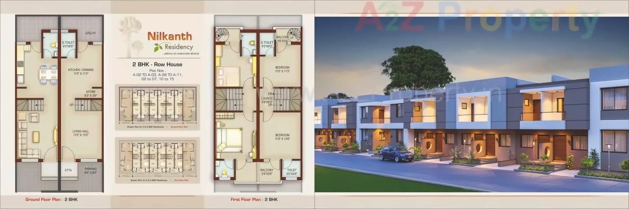 Layout of real estate project Nilkanth Residency located at Anand, Anand, Gujarat