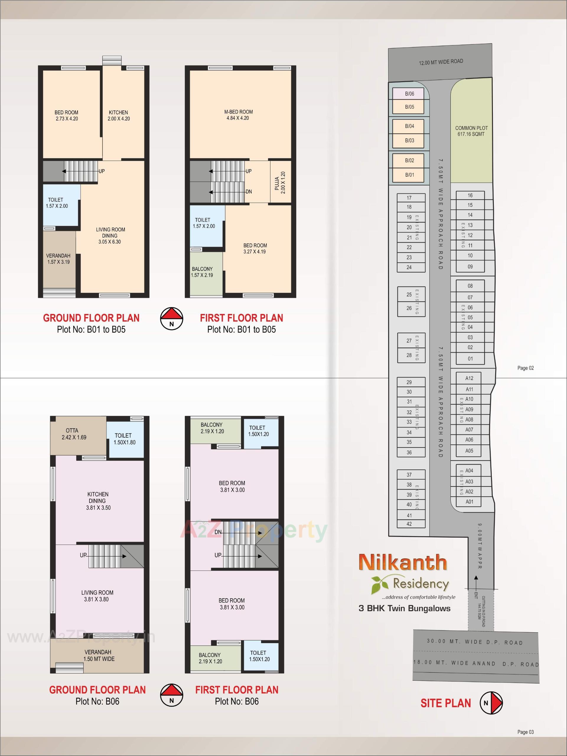 Layout of real estate project Nilkanth Residency located at Anand, Anand, Gujarat