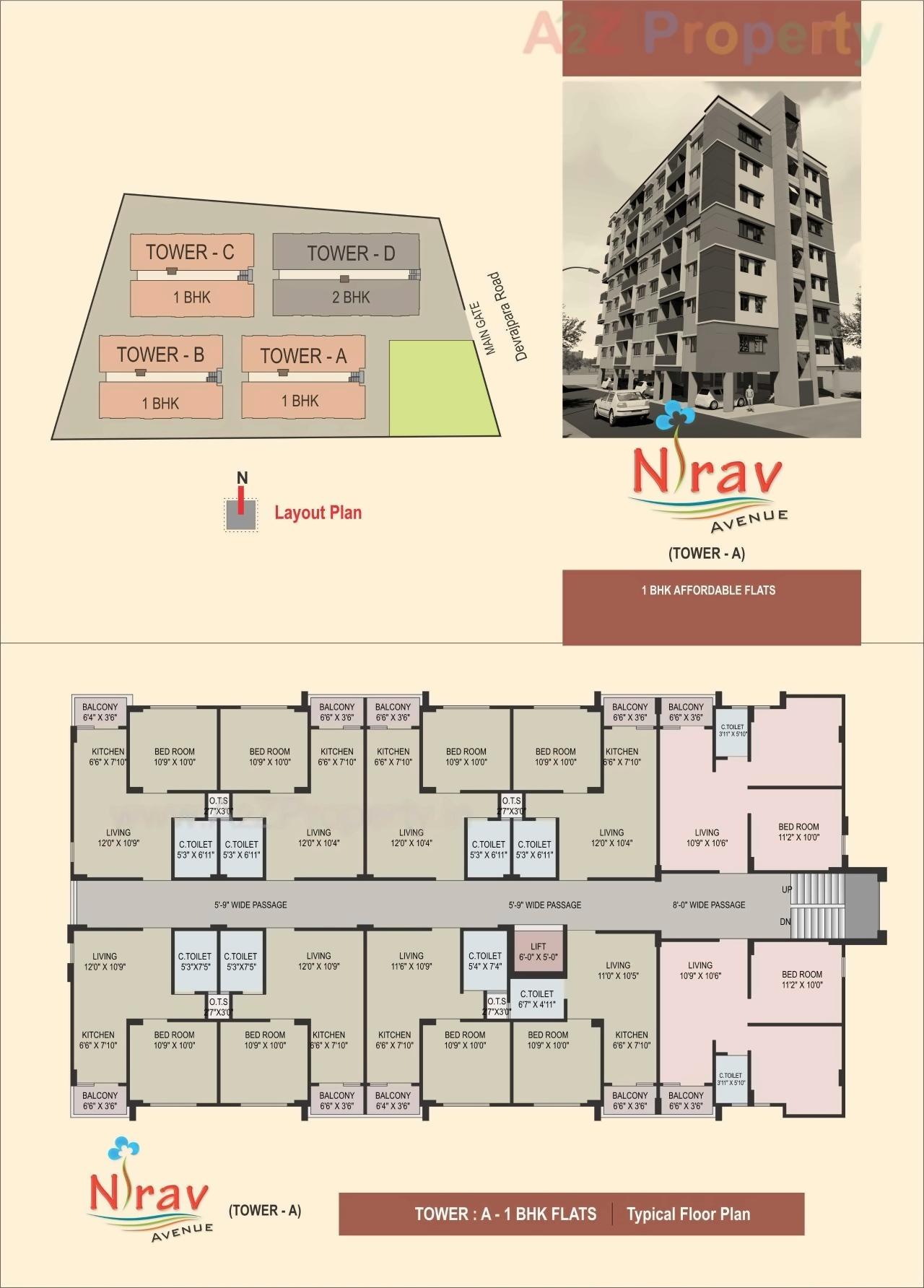 Layout of real estate project Nirav Avenue located at Karamsad, Anand, Gujarat