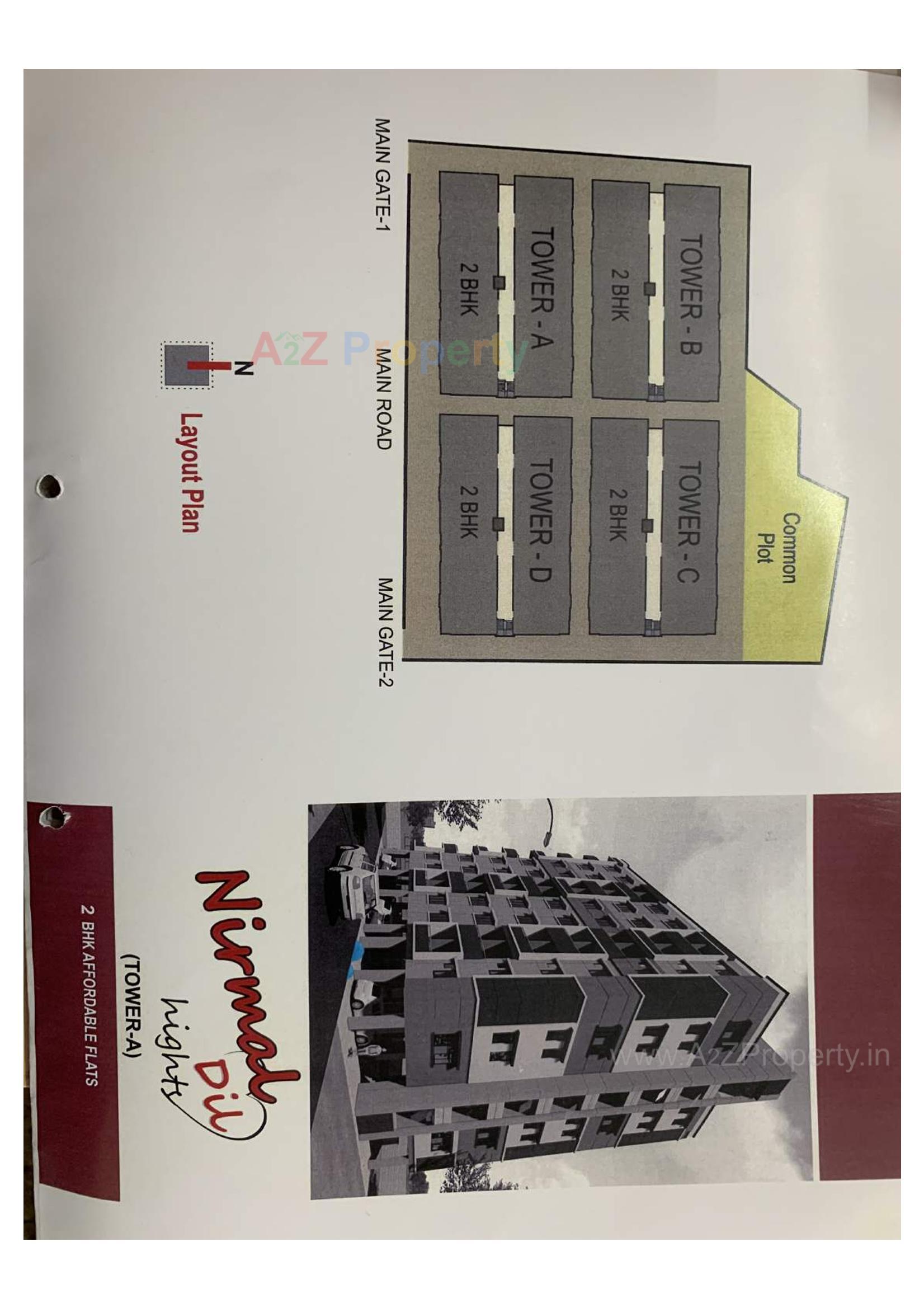 Layout of real estate project Nirmal Dil Heights (tower A) located at Karamsad, Anand, Gujarat