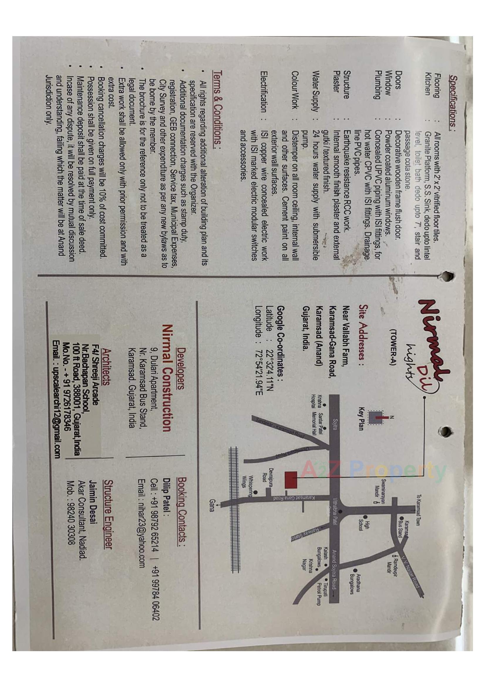  of real estate project Nirmal Dil Heights (tower A) located at Karamsad, Anand, Gujarat