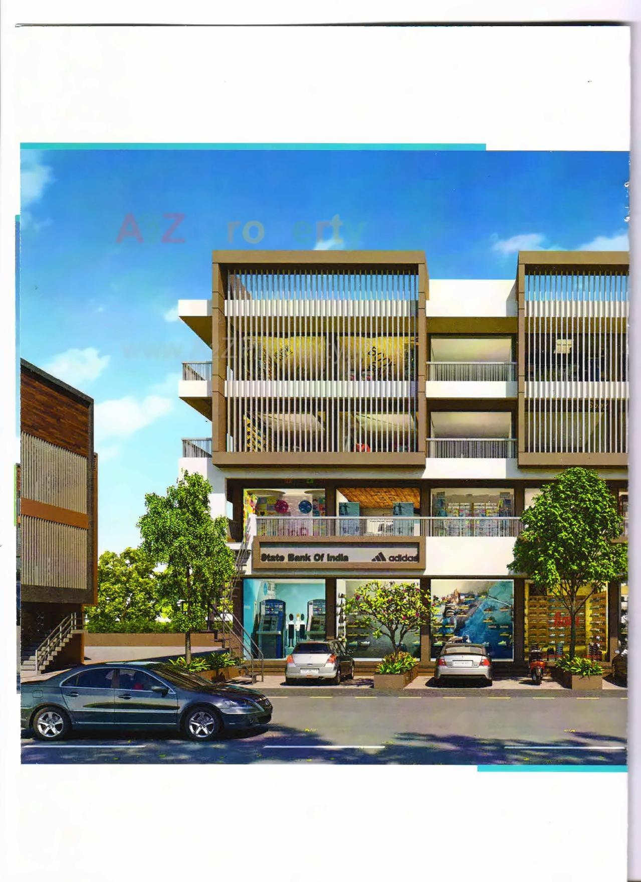 3D Elevation of real estate project Om Arcade located at Anand, Anand, Gujarat