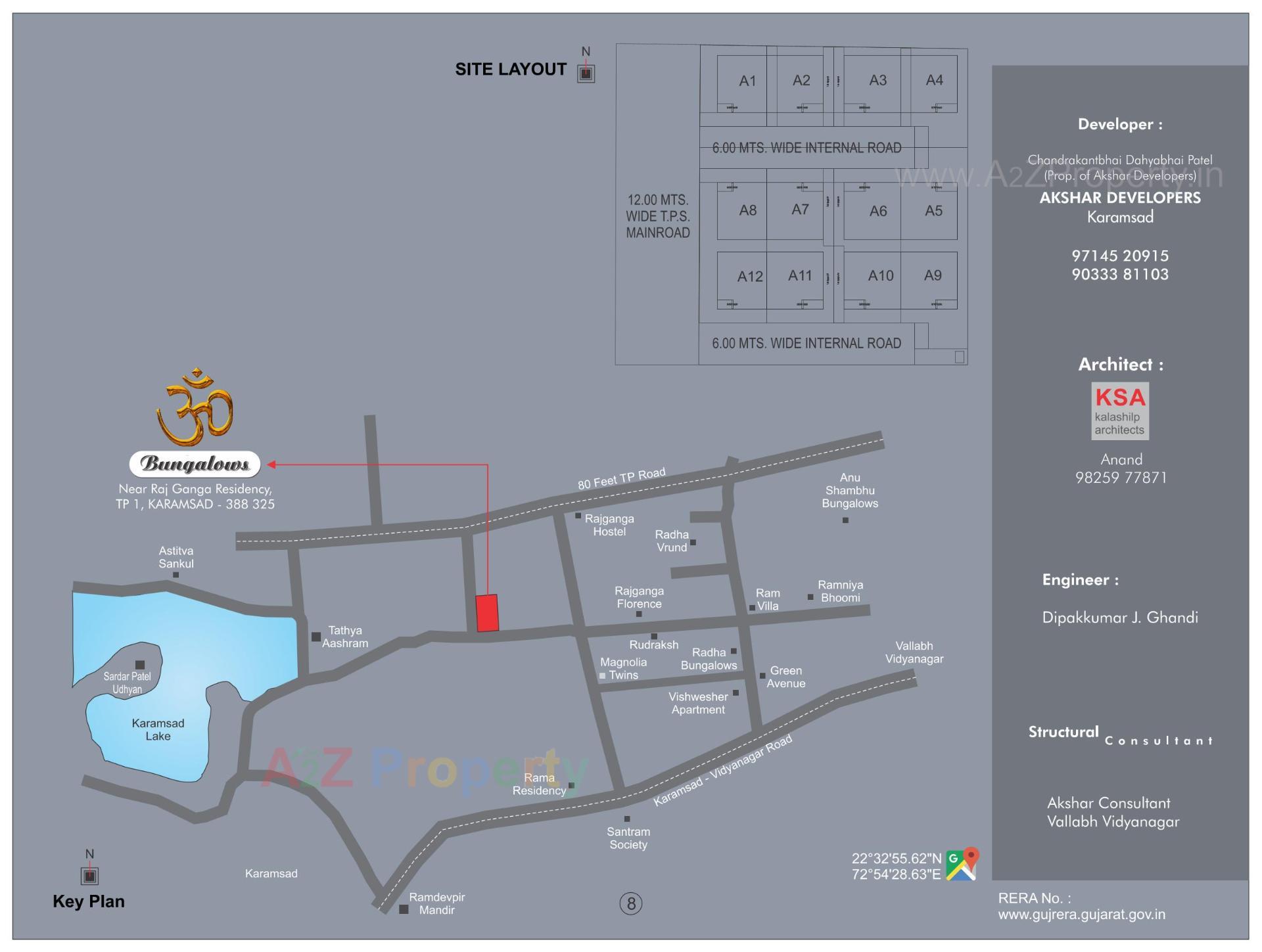  of real estate project Om Bunglows located at Karamsad, Anand, Gujarat