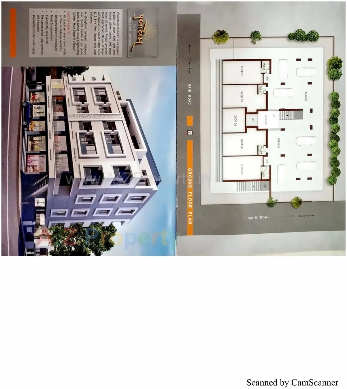 Layout of real estate project Prabodham Complex located at Vaiiabh-vidhyanagar, Anand, Gujarat