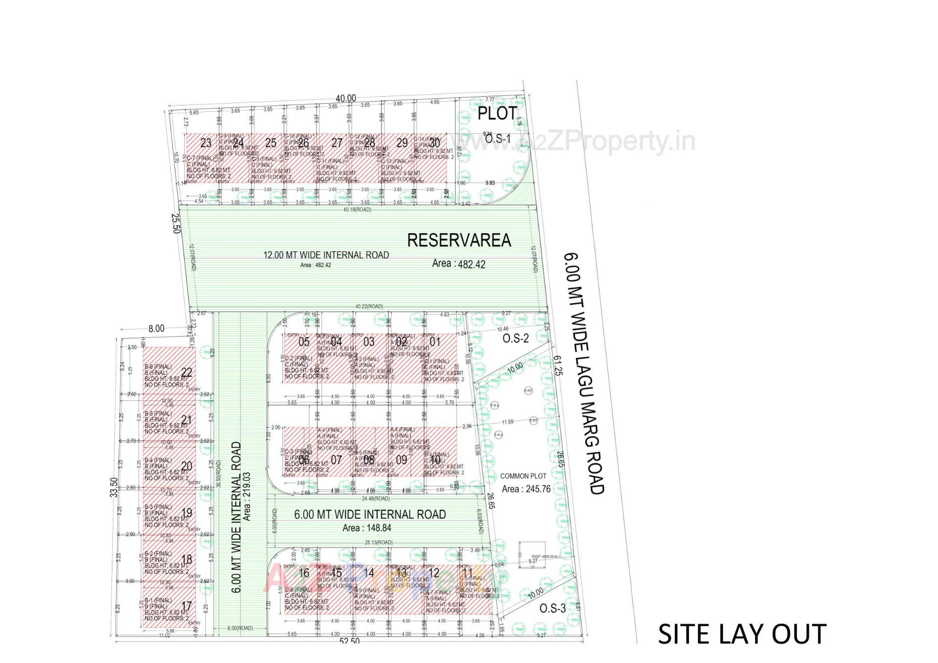 Layout of real estate project Pratham Pravesh located at Karamsad, Anand, Gujarat