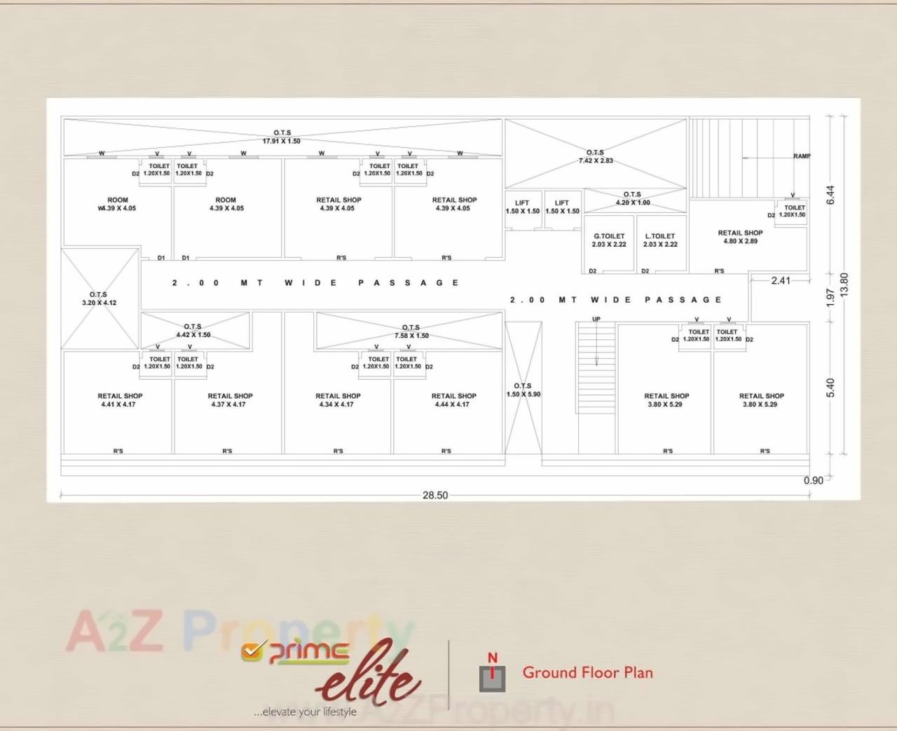 Layout of real estate project Prime Elite located at Vallabh-vidhyanagar, Anand, Gujarat