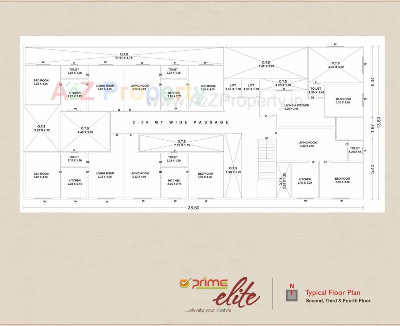 Layout of real estate project Prime Elite located at Vallabh-vidhyanagar, Anand, Gujarat