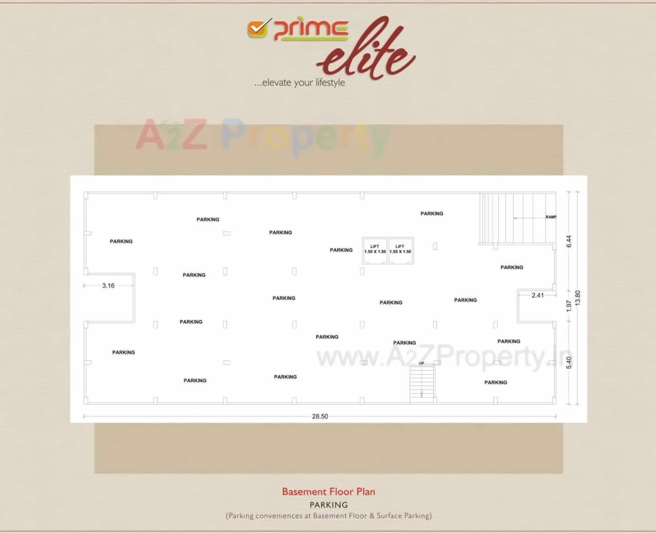 Layout of real estate project Prime Elite located at Vallabh-vidhyanagar, Anand, Gujarat