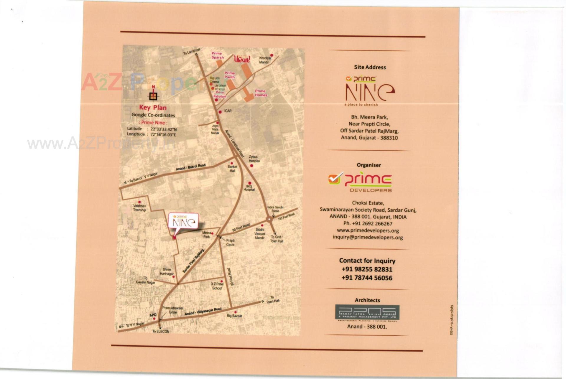  of real estate project Prime Nine located at Bakrol, Anand, Gujarat