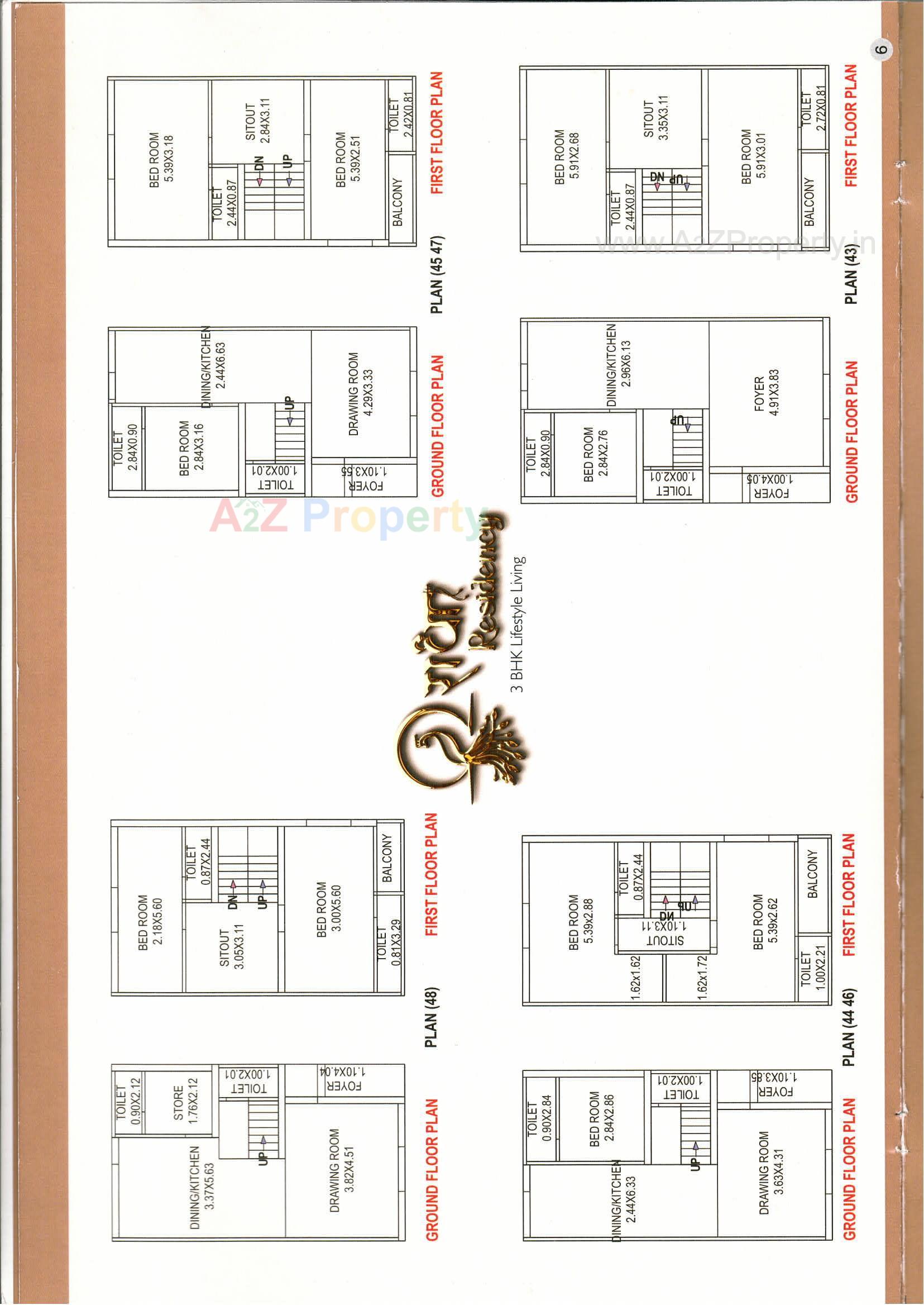 Layout of real estate project Radha Residency located at Karamsad, Anand, Gujarat
