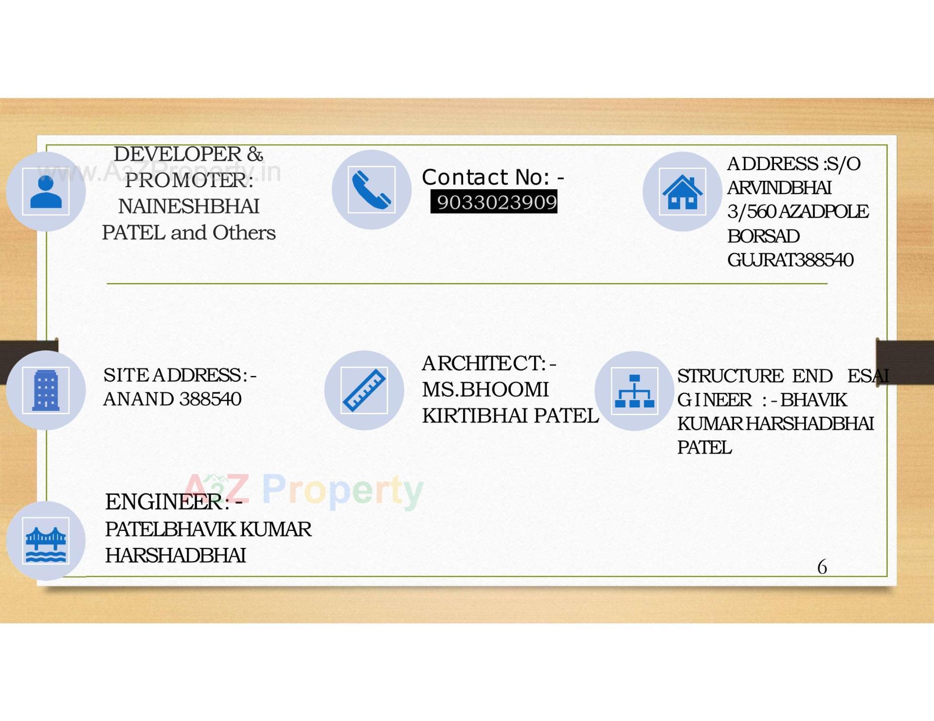 Layout of real estate project Radhe Avenue located at Borsad, Anand, Gujarat