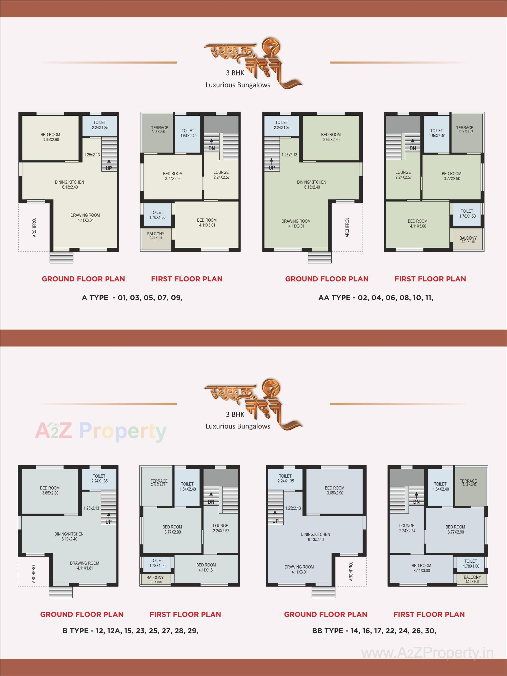 Layout of real estate project Raghukul Nandan located at Umreth, Anand, Gujarat