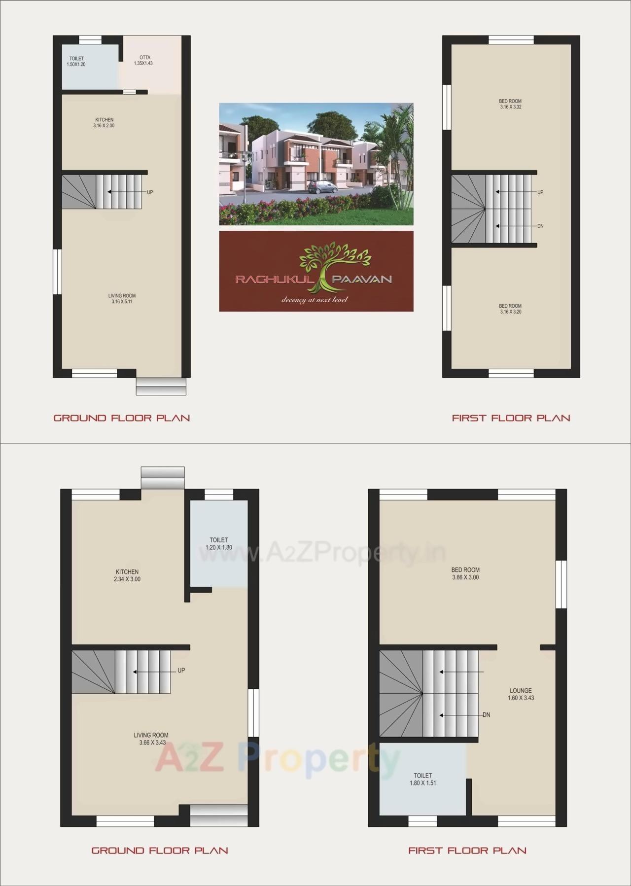 Layout of real estate project Raghukul Paavan located at Karamsad, Anand, Gujarat