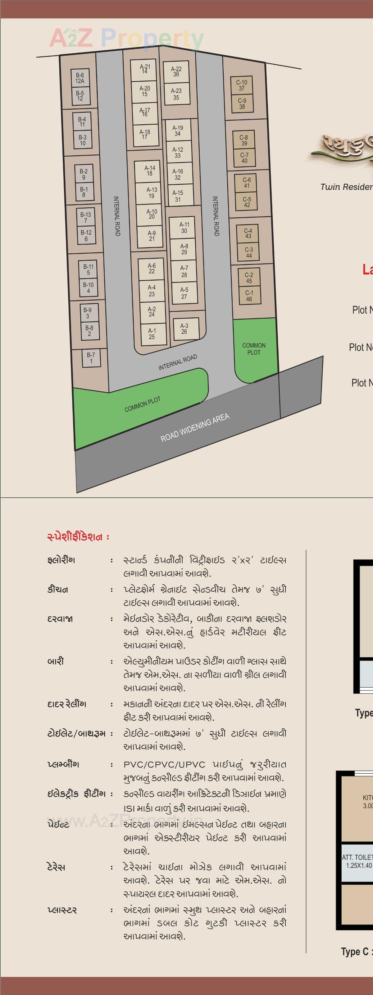 Layout of real estate project Raghukul Parisar located at Anand, Anand, Gujarat