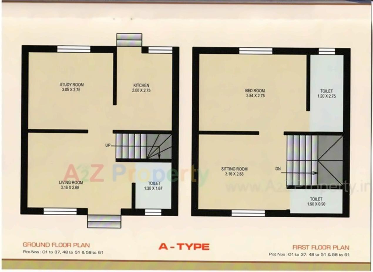 Layout of real estate project Raghukul Parisar located at Karamsad, Anand, Gujarat
