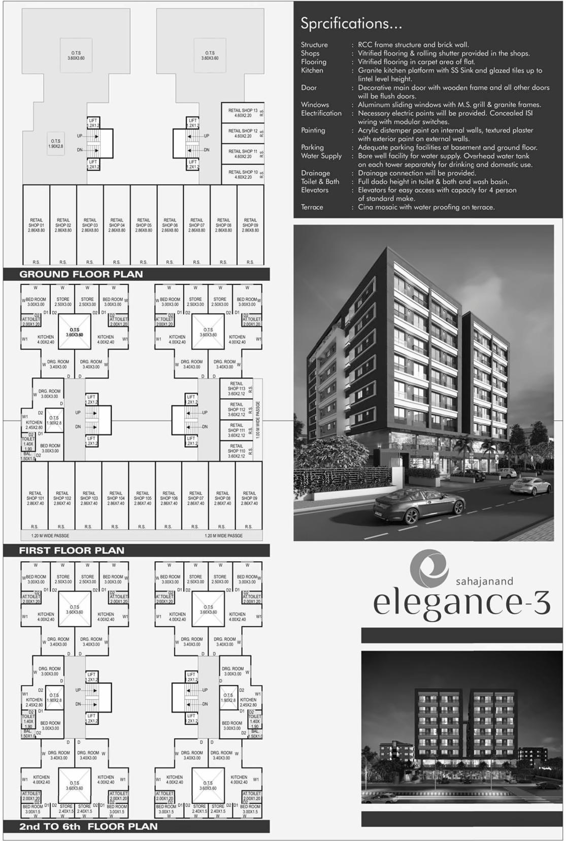 Layout of real estate project Sahajanad Elegance located at Karamsad, Anand, Gujarat