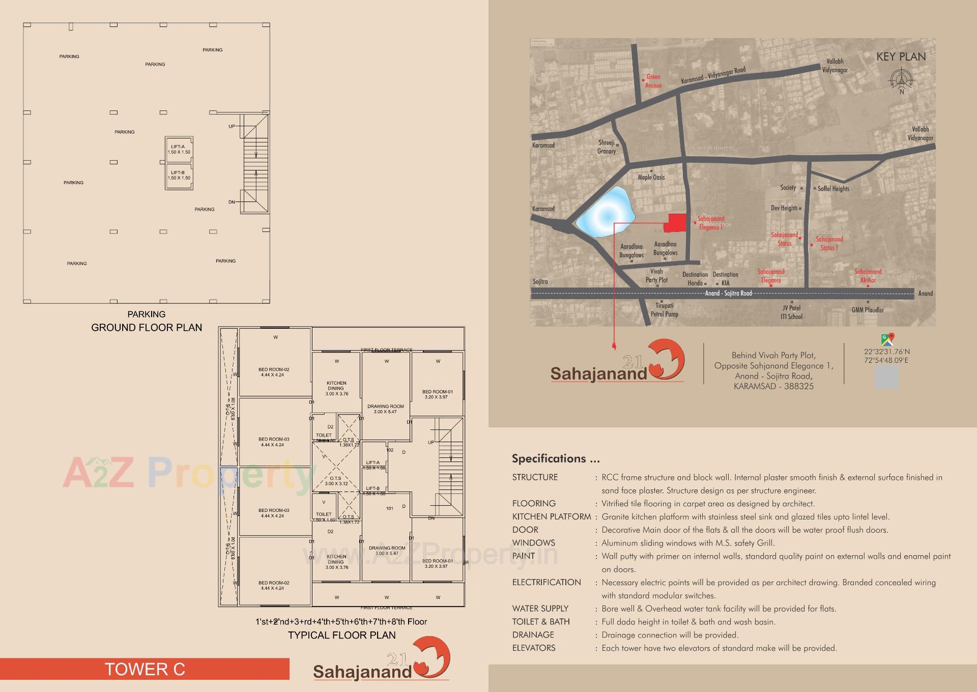 of real estate project Sahajanand located at Karamsad, Anand, Gujarat
