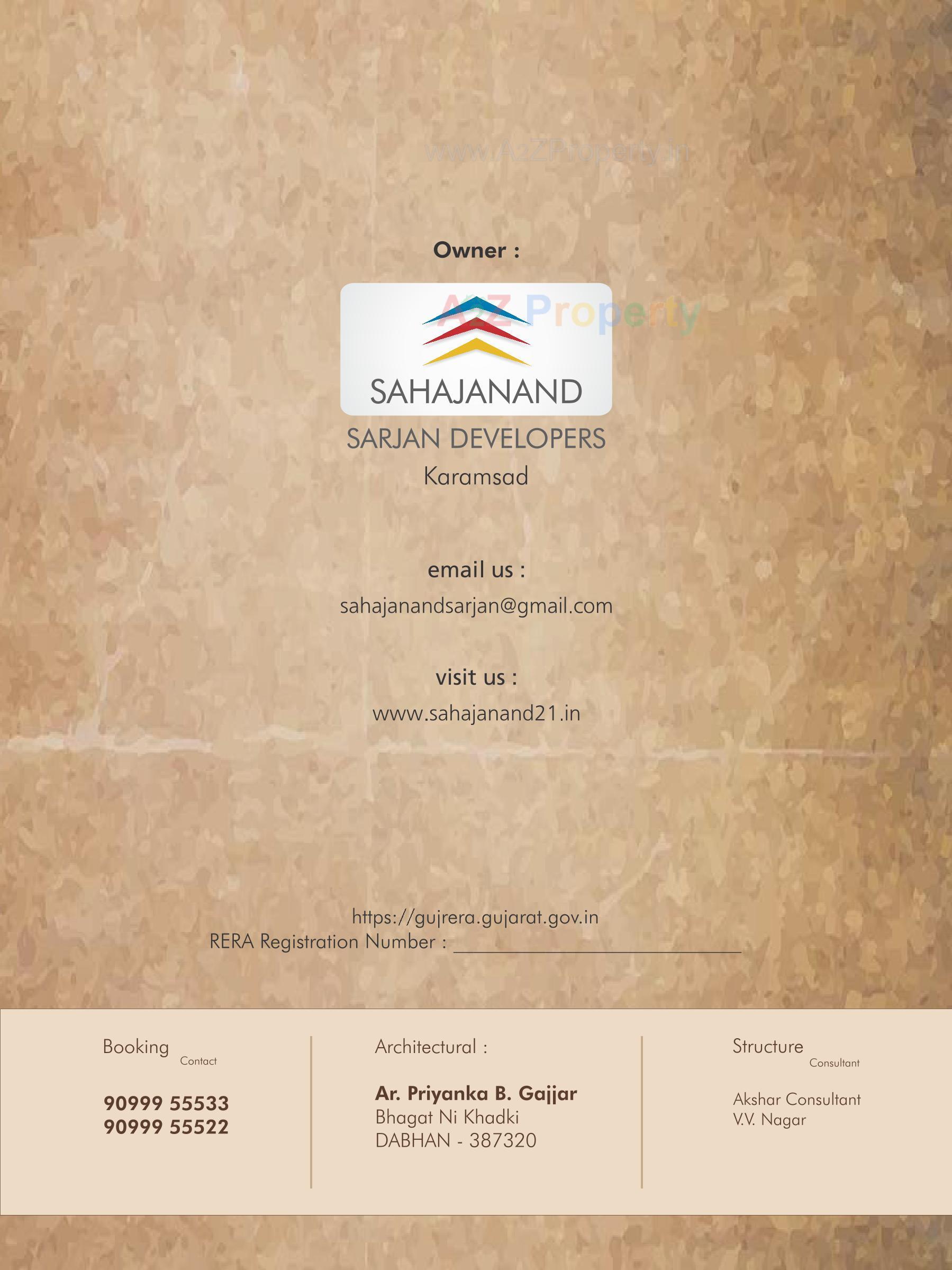  of real estate project Sahajanand located at Karamsad, Anand, Gujarat