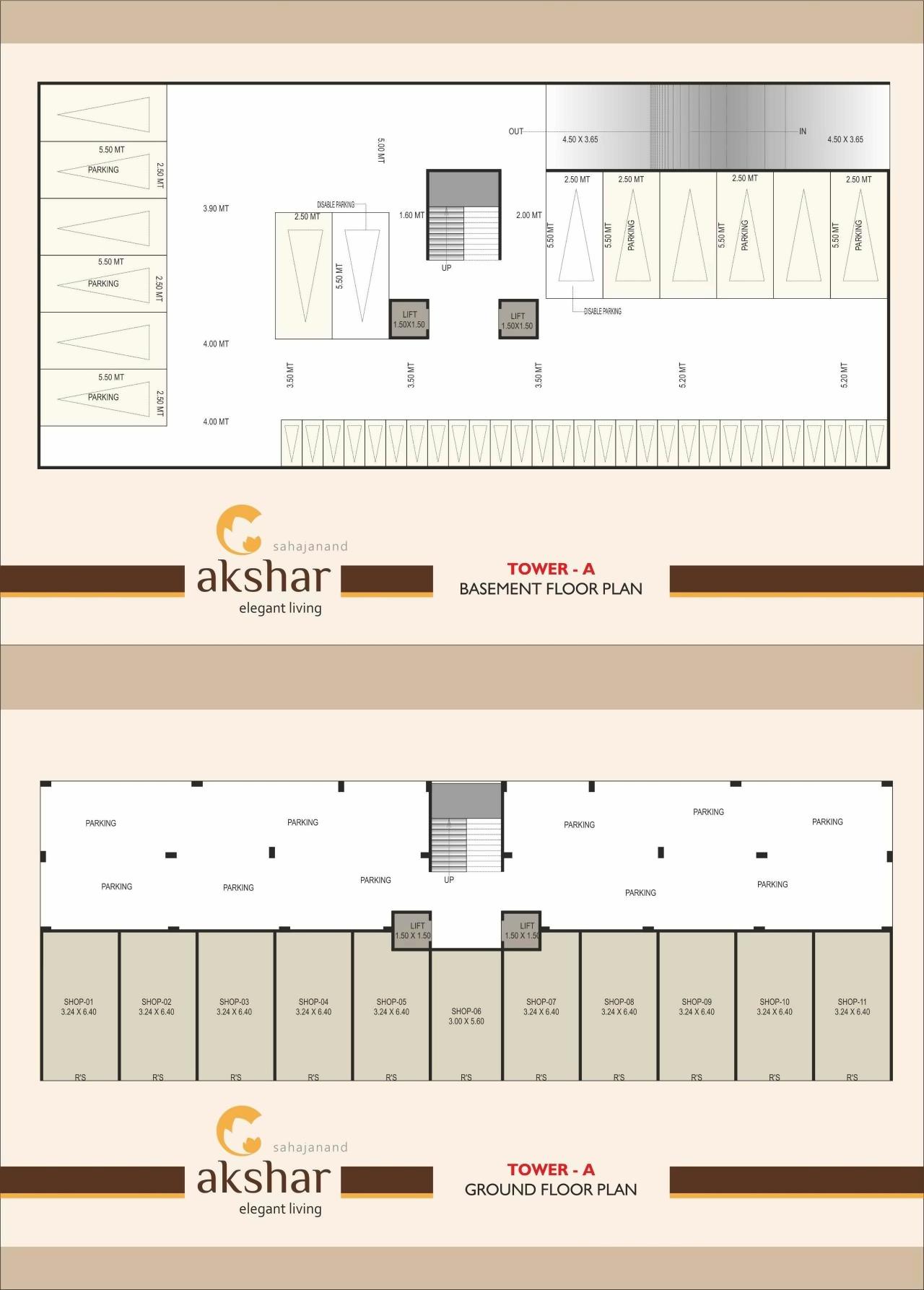 Layout of real estate project Sahajanand Akshar located at Karamsad, Anand, Gujarat