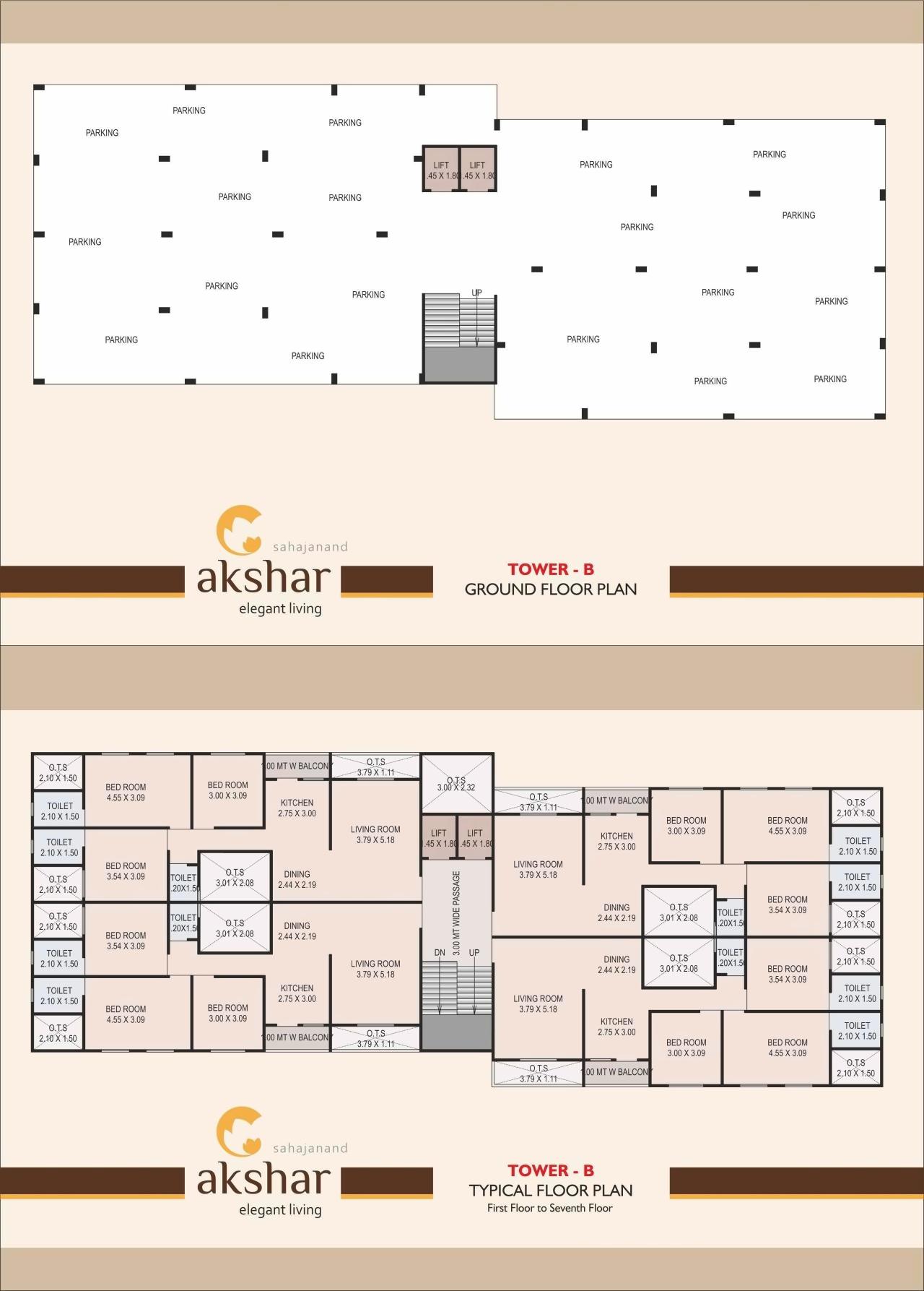 Layout of real estate project Sahajanand Akshar located at Karamsad, Anand, Gujarat
