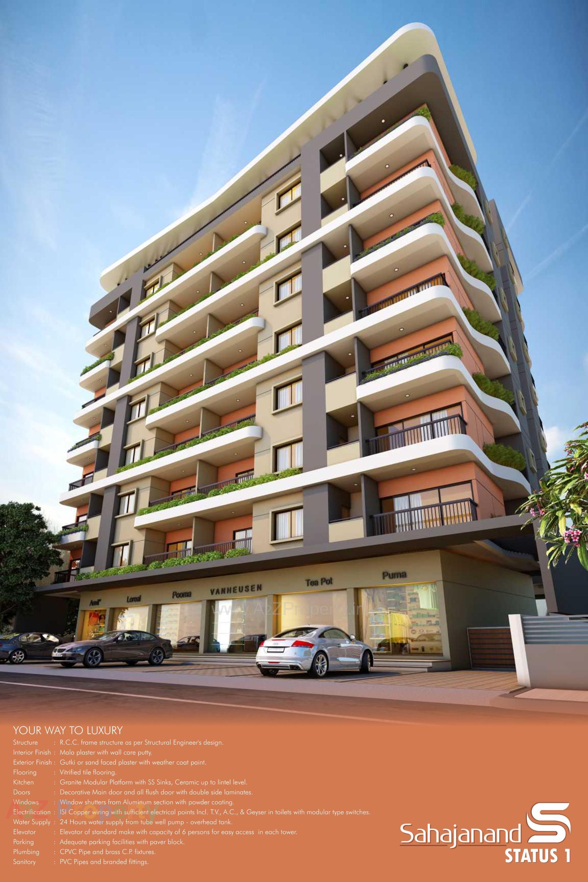 3D Elevation of real estate project Sahajanand Status located at Karamsad, Anand, Gujarat