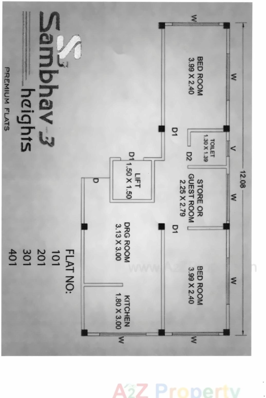 Layout of real estate project Sambhav Heights located at Vallabh-vidhyanagar, Anand, Gujarat