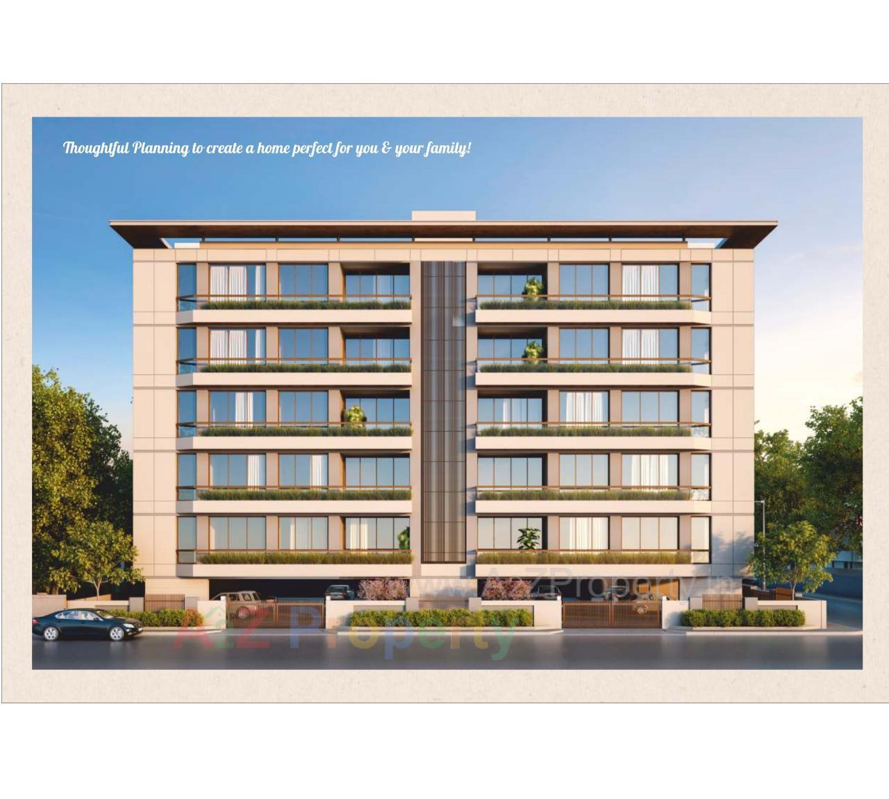 3D Elevation of real estate project Sarjan located at Vallabh-vidhyanagar, Anand, Gujarat