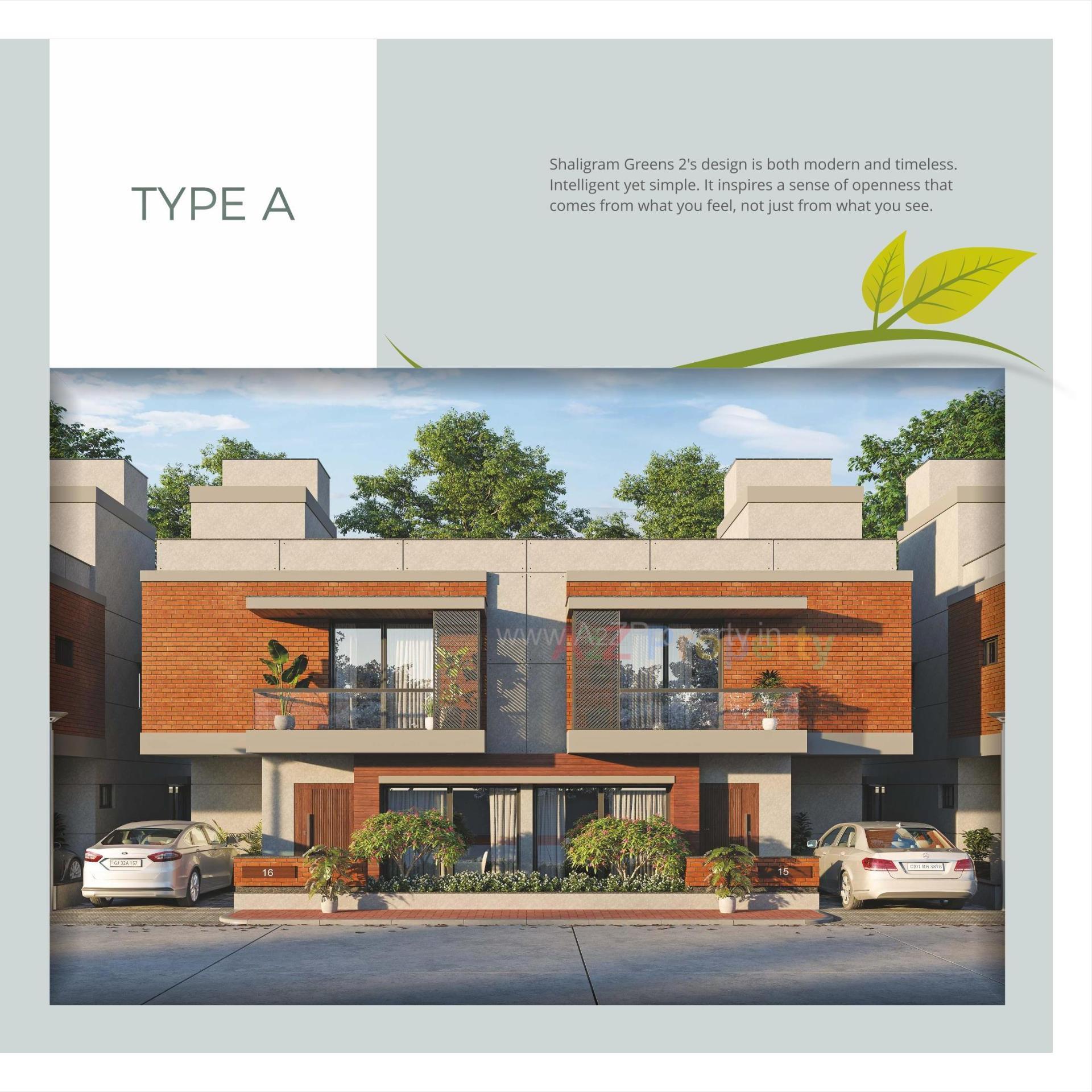 3D Elevation of real estate project Shaligram Greens Ii located at Bakrol, Anand, Gujarat