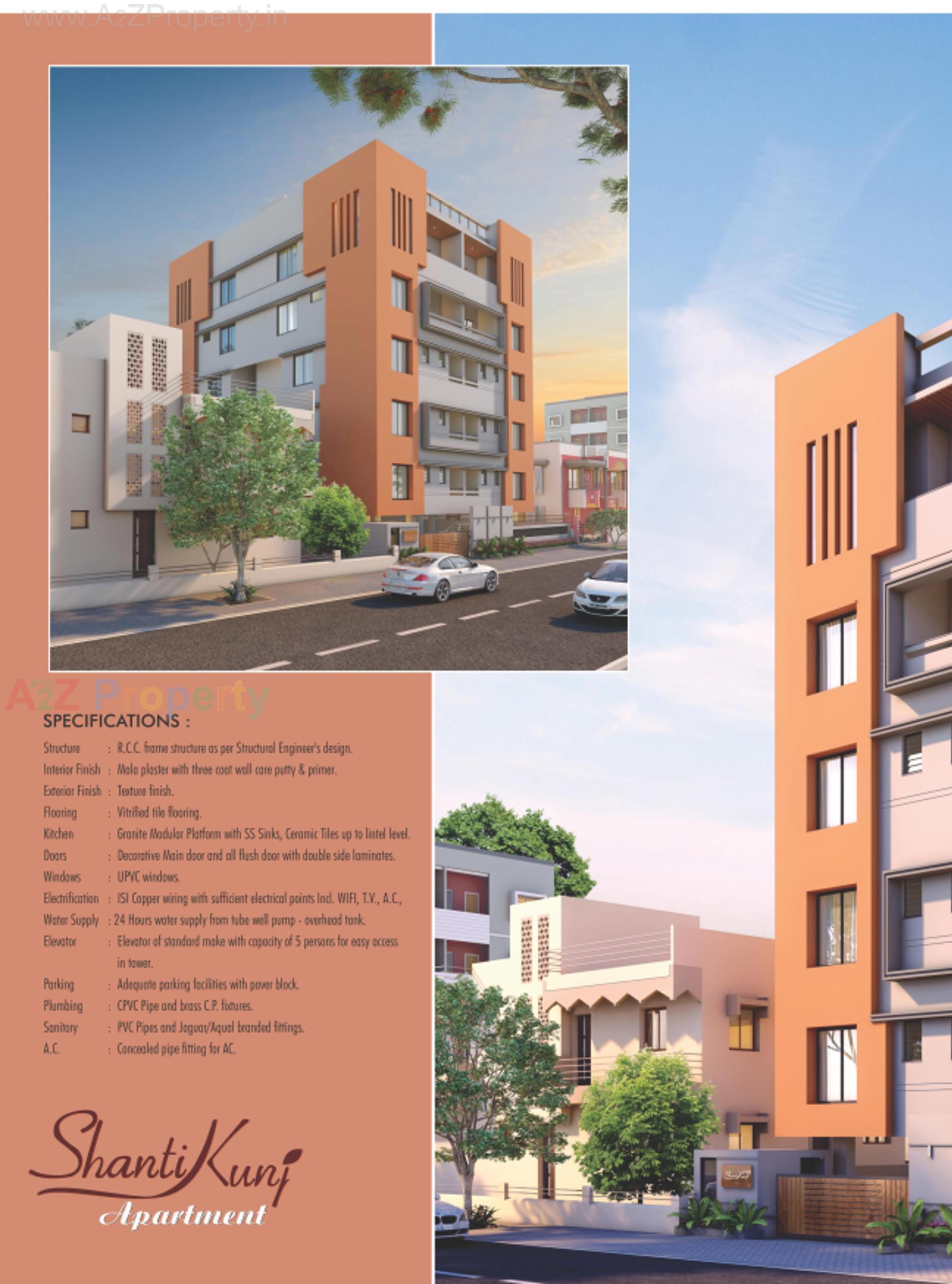 3D Elevation of real estate project Shantikunj Apartment located at Anand, Anand, Gujarat