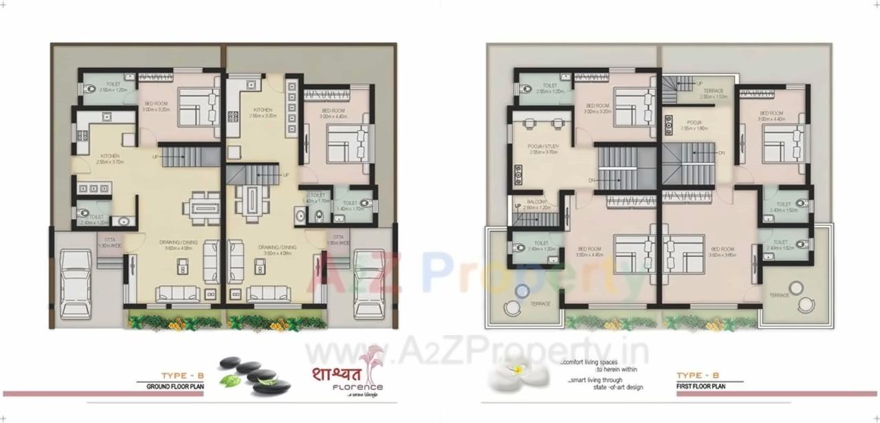 Layout of real estate project Shashwat Florence located at Karamsad, Anand, Gujarat