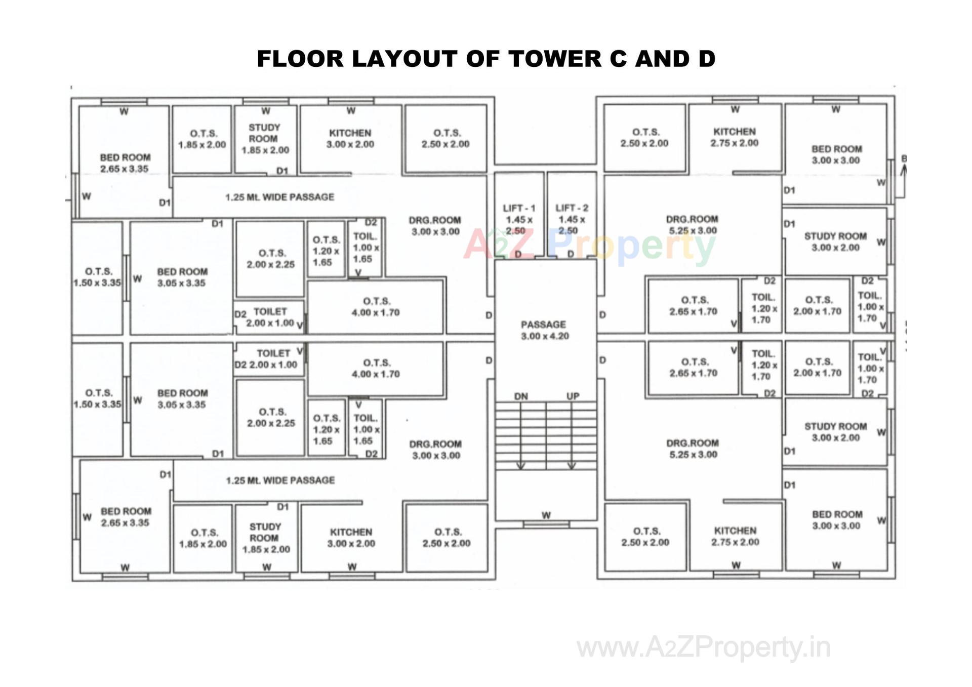Layout of real estate project Shatak Residency Tower C Tower located at Karamsad, Anand, Gujarat
