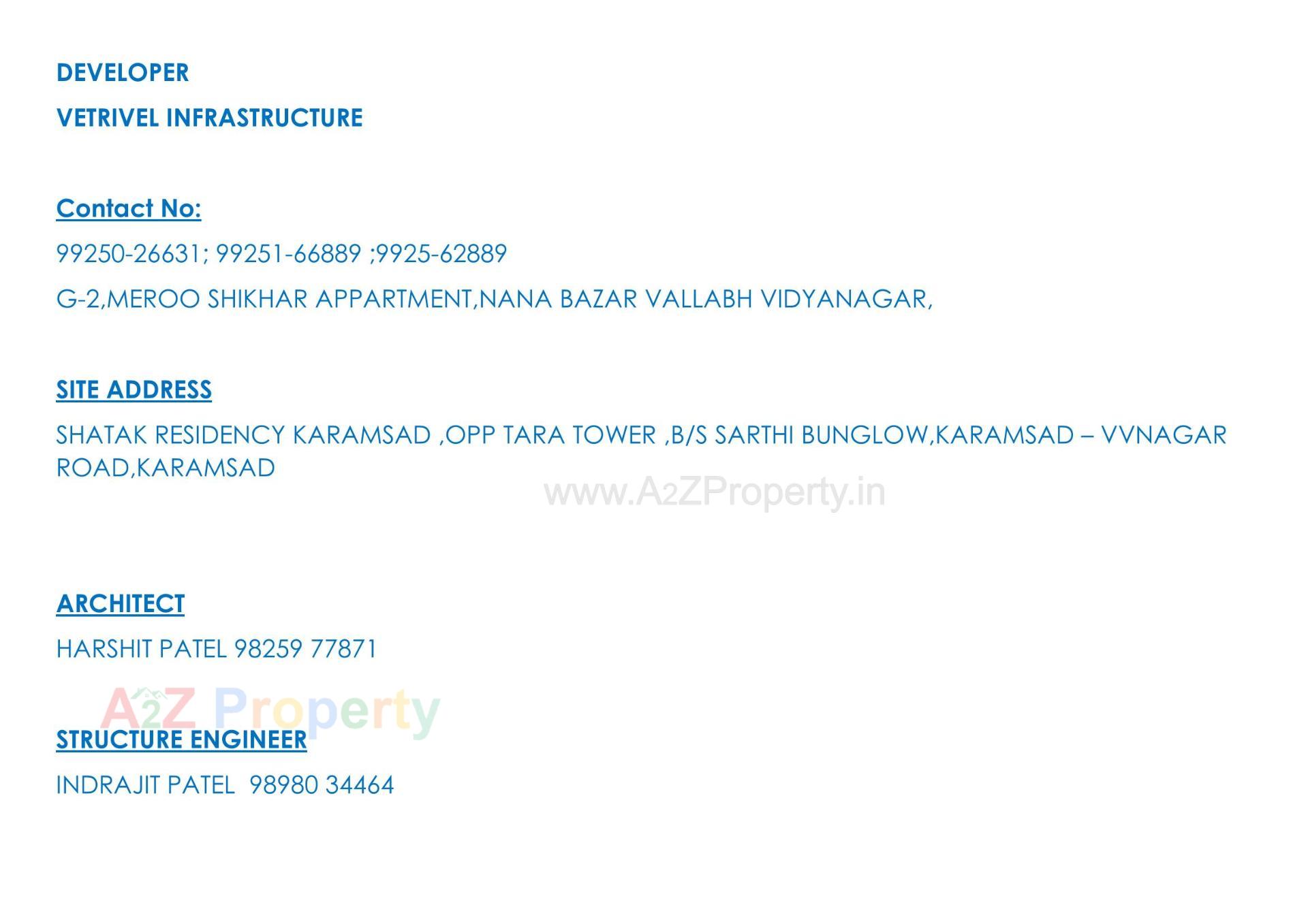  of real estate project Shatak Residency Tower C Tower located at Karamsad, Anand, Gujarat