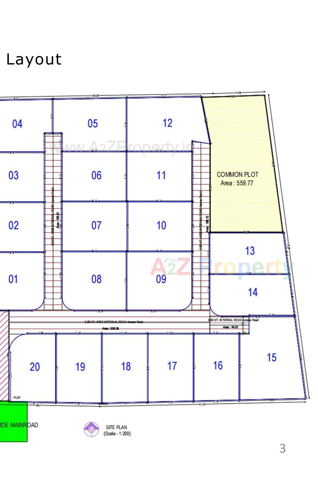 Layout of real estate project Shatak Villa located at Karamsad, Anand, Gujarat