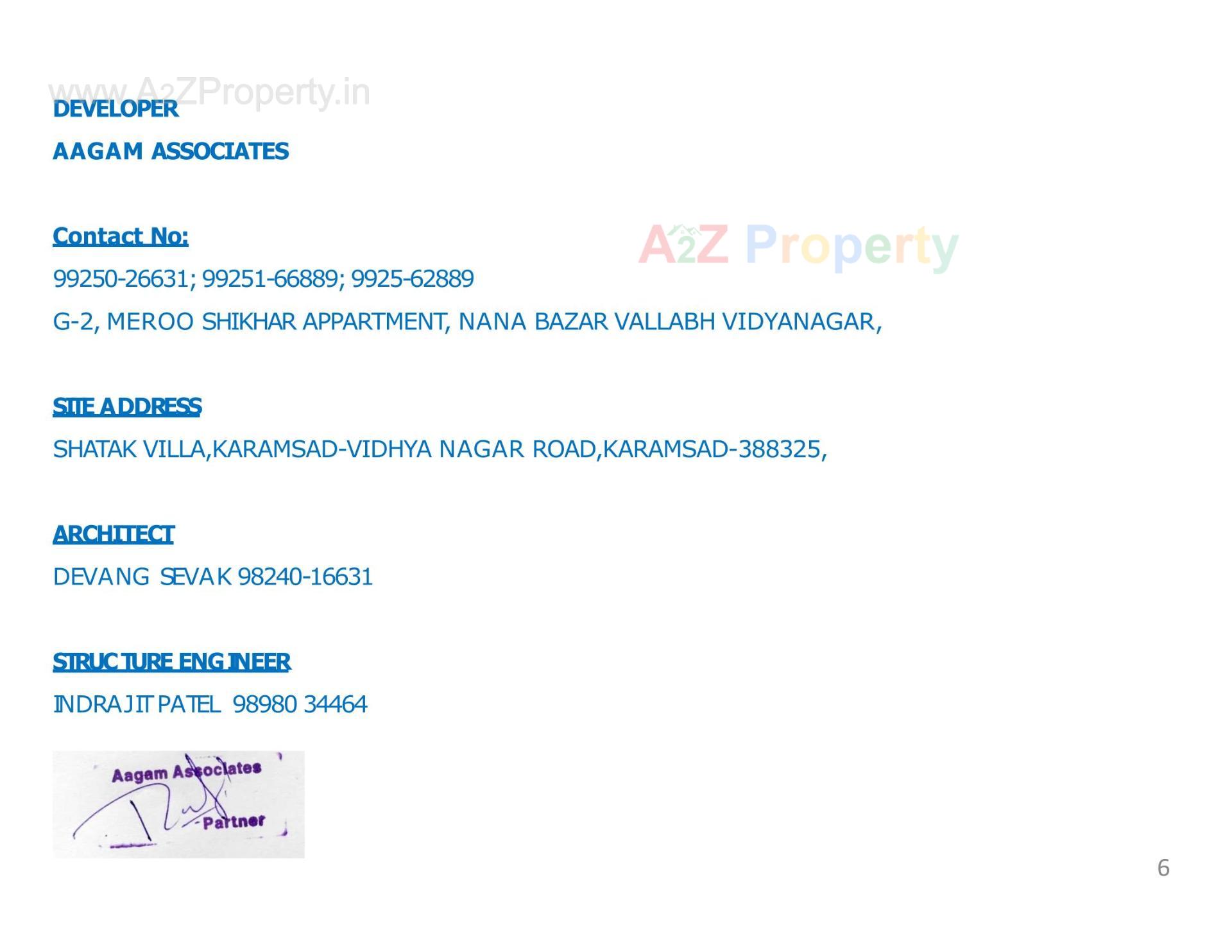  of real estate project Shatak Villa located at Karamsad, Anand, Gujarat