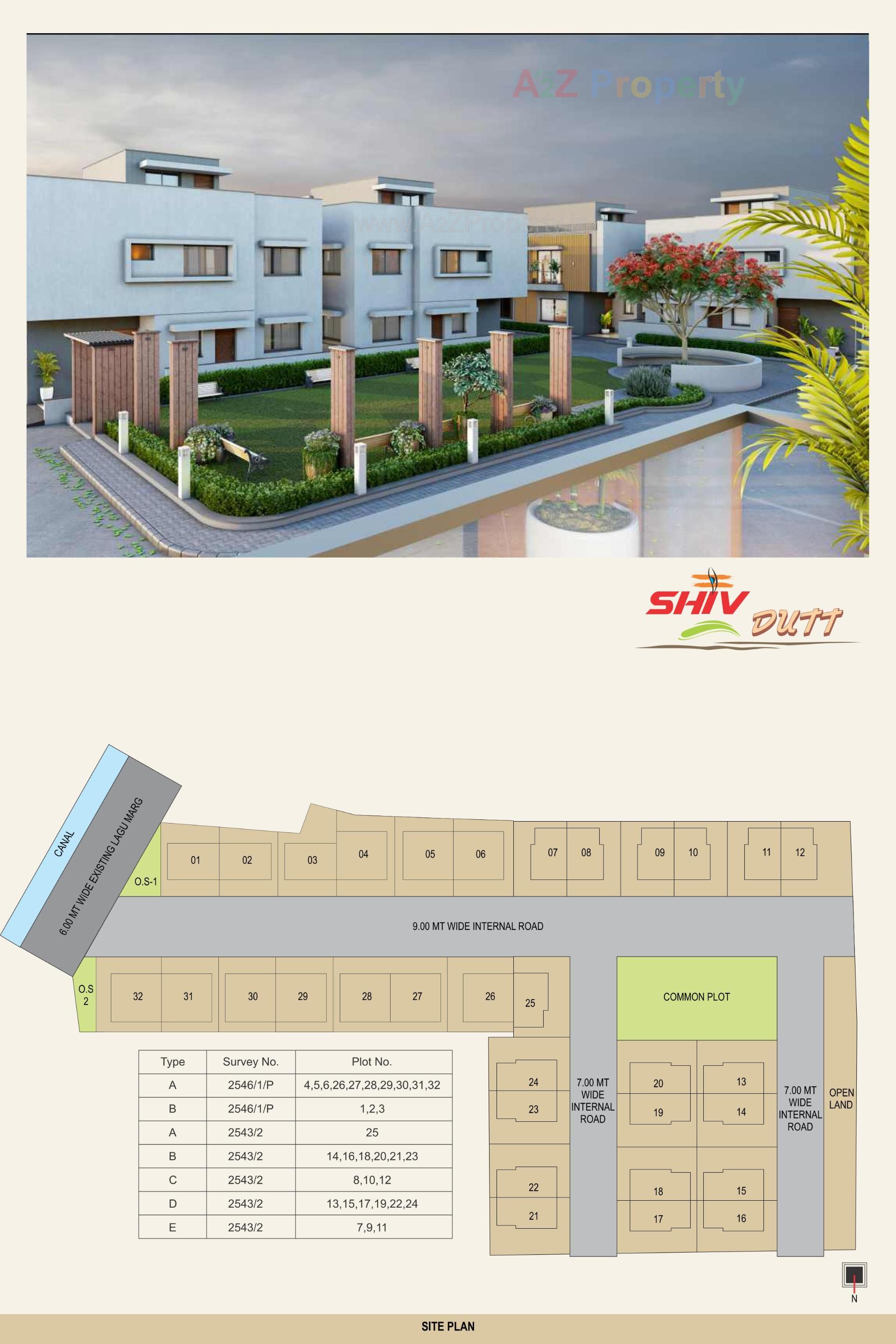 Layout of real estate project Shiv Dutt located at Bakrol, Anand, Gujarat