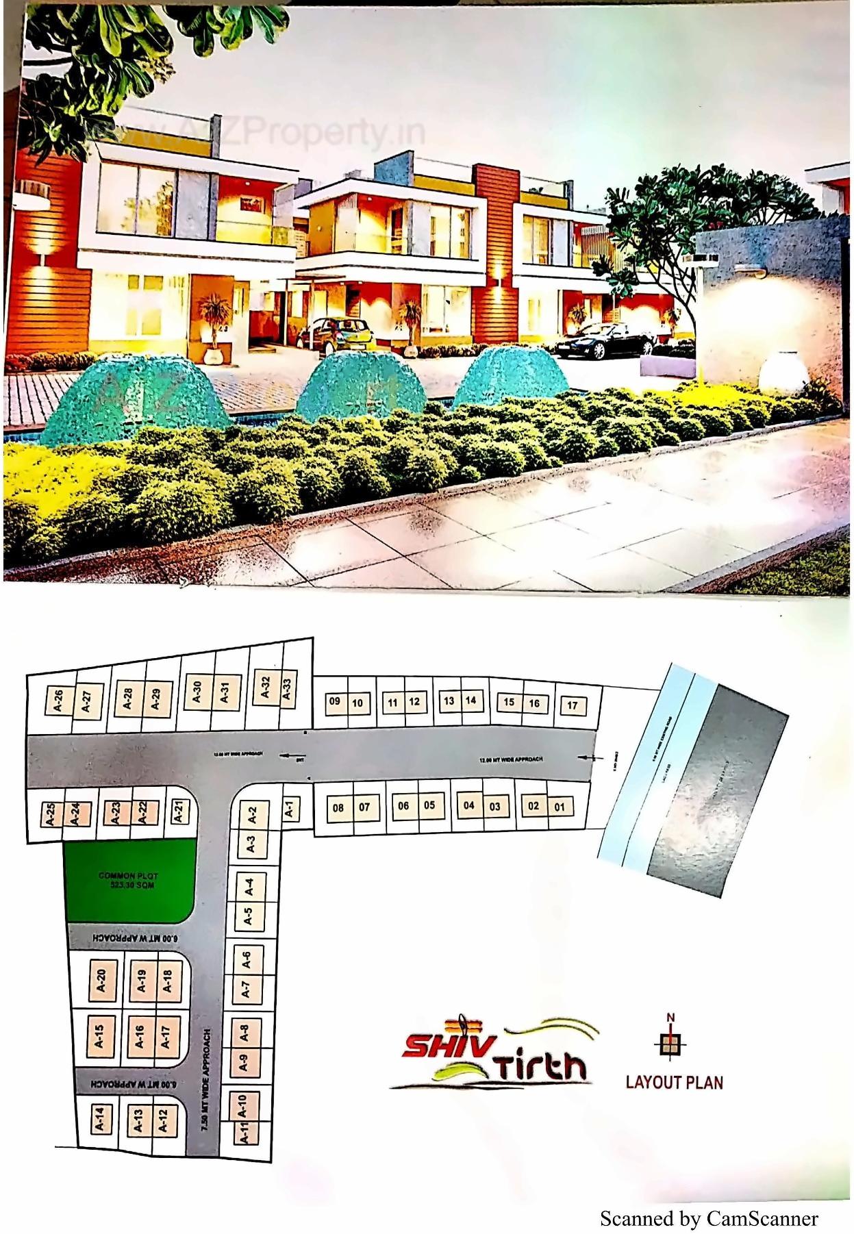Layout of real estate project Shiv Tirth located at Bakrol, Anand, Gujarat